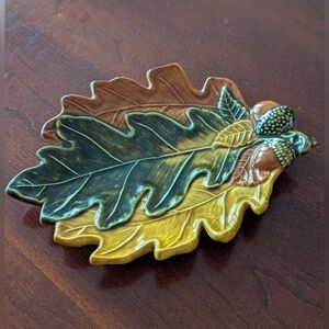 Vintage 1999 Enesco Oak Leaf Acorn Dish